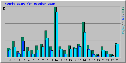 Hourly usage for October 2025