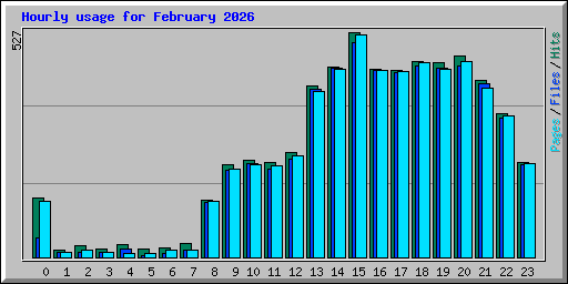 Hourly usage for February 2026