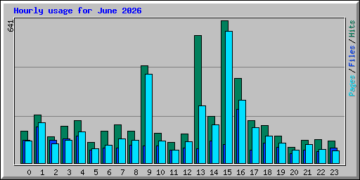 Hourly usage for June 2026
