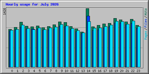 Hourly usage for July 2026